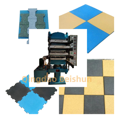 주문 PLC 제어 고무 바닥 타일 vulkanising 기계 고무 바닥 타일 만드는 기계 online manufacture