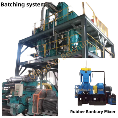 주문 80L 작업 부피 떨어지는 유형의 고무 Banbury 믹서 자동 팩링 시스템을 채택 online manufacture