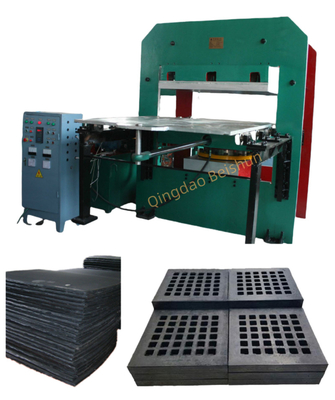 주문 Rubber Shockproof Plate / Rubber Screen Vulcanizing Molding Machine With Push Pull Mold By Electric Heating online manufacture