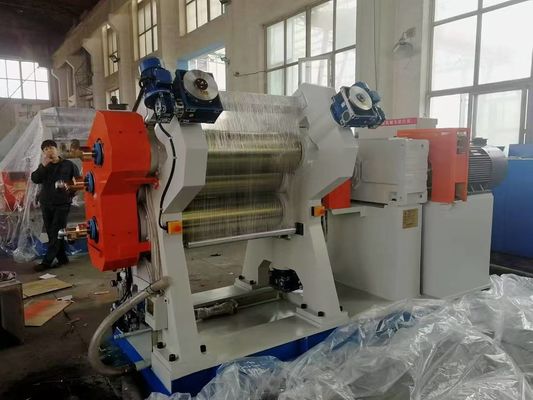 좋은 가격 정밀 고무 필름 캘린더 기계 두 롤 디자인 높은 생산 속도 온라인으로