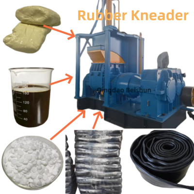 110L Pneumatic Rubber Kneader Mixer는 80 Shore A 경과 140° 기울기 각도와 함께 고무를 혼합 할 수 있습니다.
