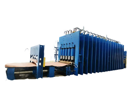 좋은 가격 완전 자동 PLC 제어 고무 평면 판 밸칸화 기계 철강 코드 플라이 고무 컨베이어 벨트 생산 라인 온라인으로