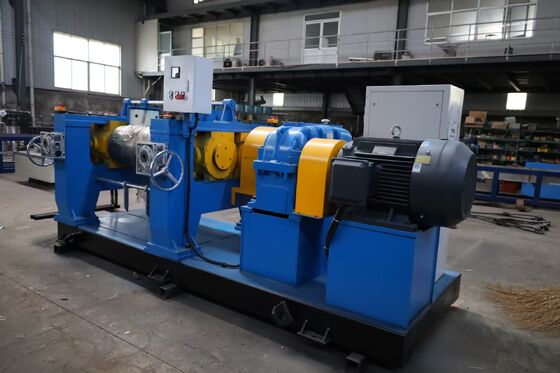 좋은 가격 안전 정지 스위치, 안정적인 작동 및 산업용 냉동 주름 철 롤러와 함께 자동 고무 혼합 밀 기계 온라인으로