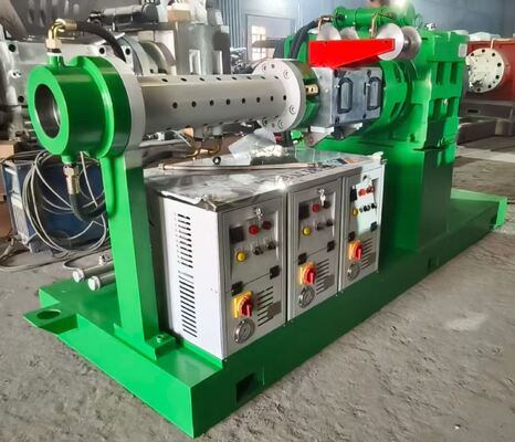 좋은 가격 120mm 나사 직경 냉식 핀 배럴 고무 진압 기계 생산 용량 60-150kg / 시간 온라인으로