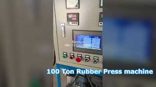 작업 테이블 크기 400x400mm의 100톤 고무 가황 프레스